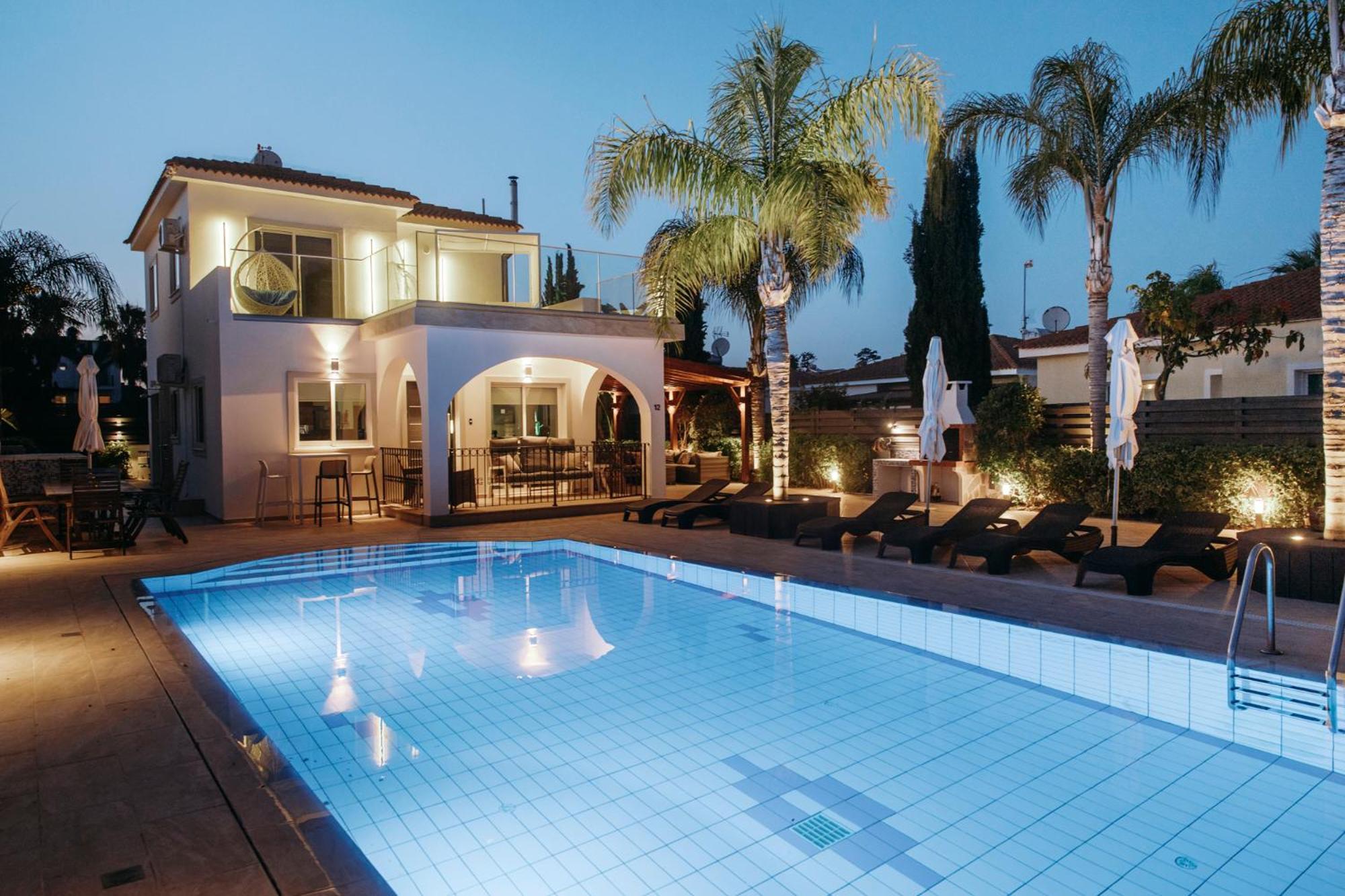 איה נאפה Sunset Villa Private Complex Heated Pool מראה חיצוני תמונה